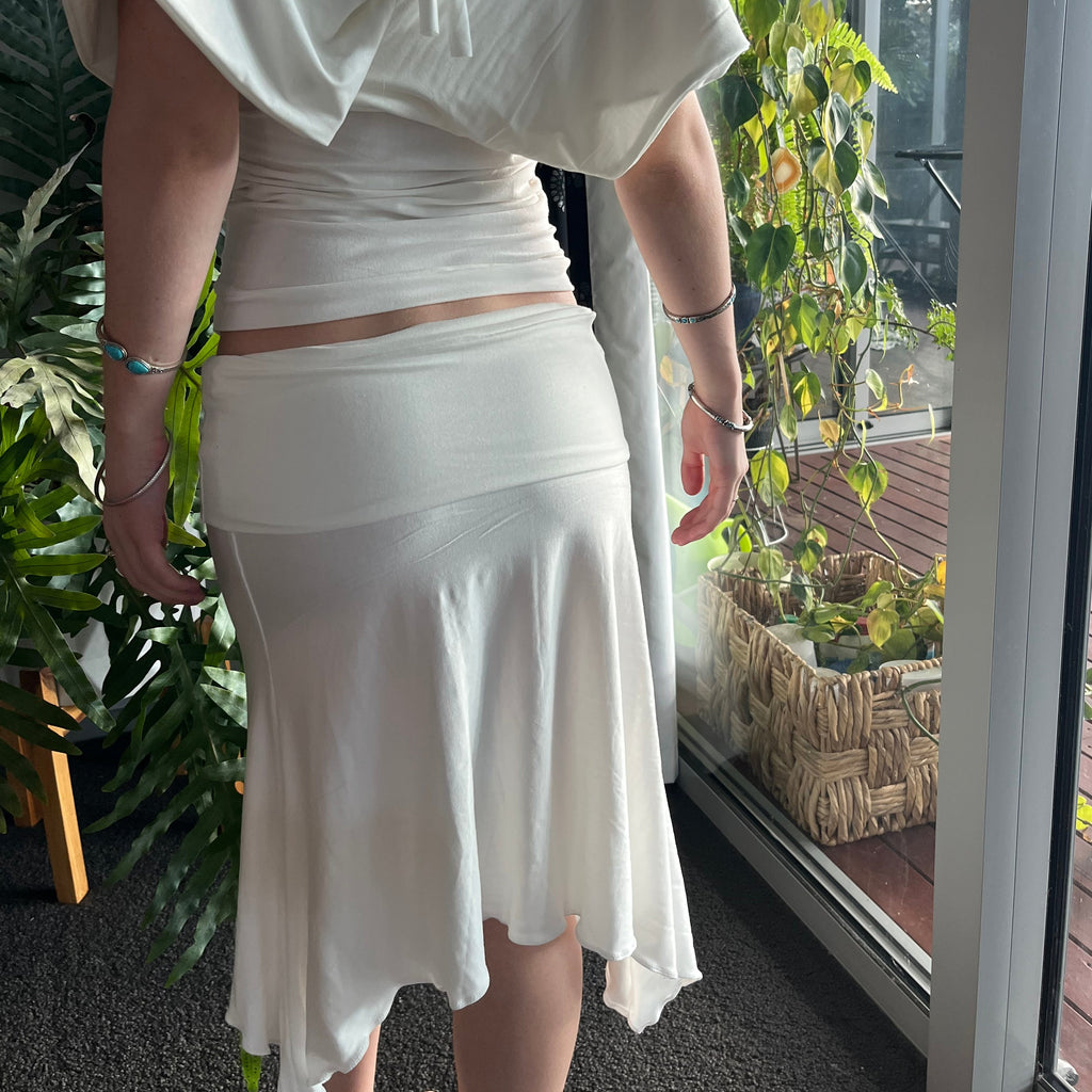 Ivory Foldover Skirt
