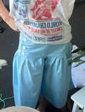 Baby blue gaucho pants