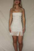 White Fringe Dress