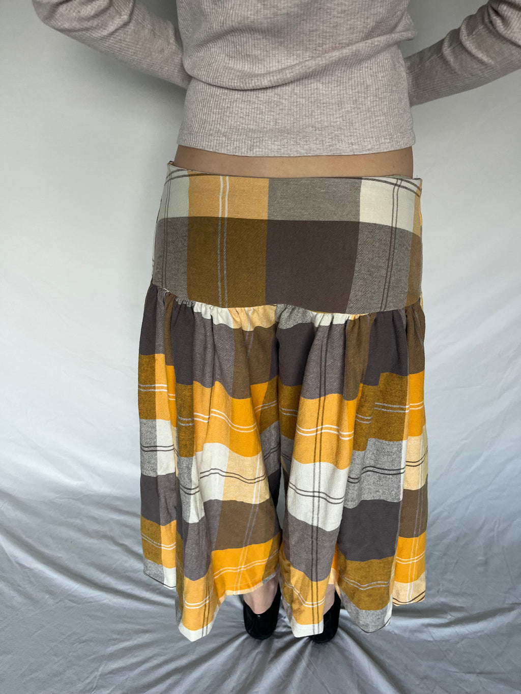 Honey Plaid Gaucho Pants