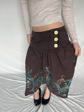 Brown & Teal Gaucho Pants