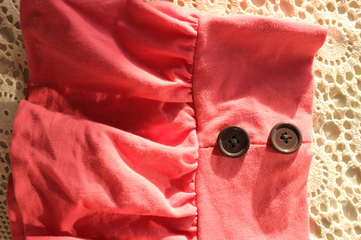 Coral micro mini skirt | beach cover up