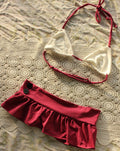 berry micro mini skirt | beach cover up