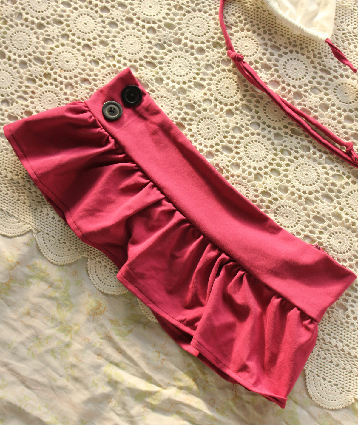 berry micro mini skirt | beach cover up