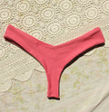 coral bikini bottoms | thong