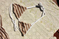 mocha stripe bikini top