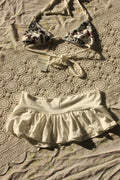 Ivory micro mini skirt | beach cover up