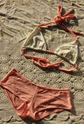 peach stripe set